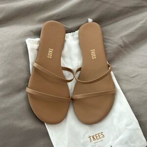 Tkees tan Greek sandals size 7 worn once